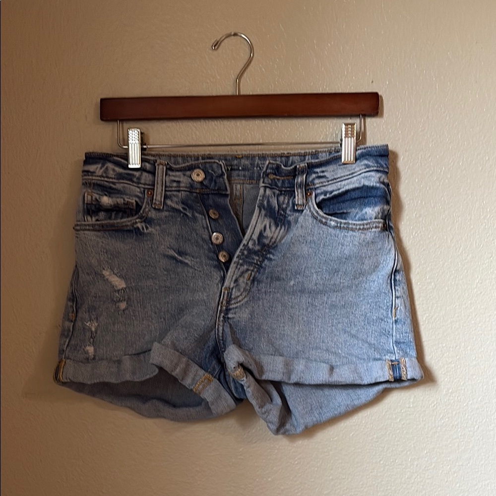 Old Navy Blue Jean Shorts Distressed Cut-Off Style